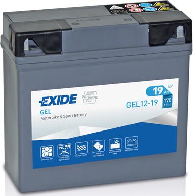 Exide GEL12-19 - Стартерная аккумуляторная батарея, АКБ avtokuzovplus.com.ua