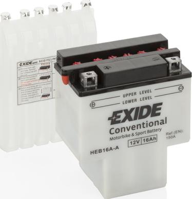 Exide HEB16A-A - Стартерна акумуляторна батарея, АКБ autocars.com.ua