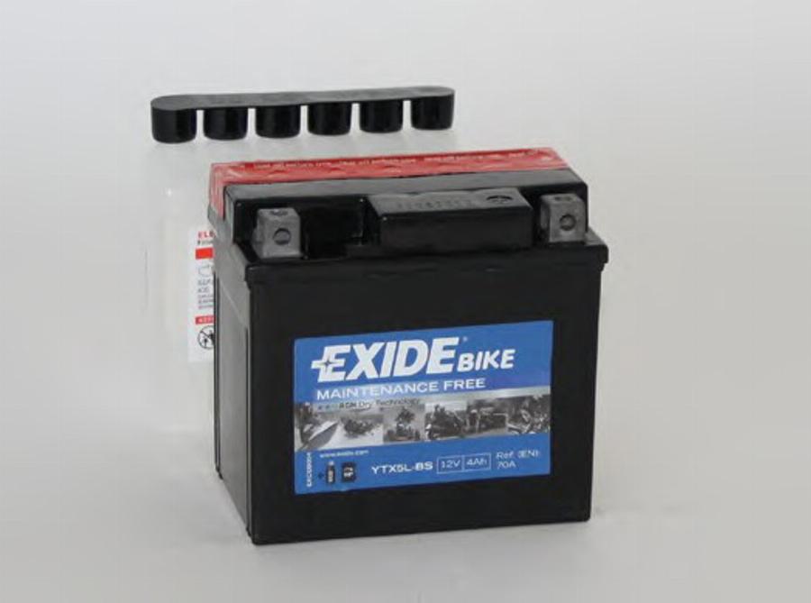 Exide YTX5L-BS - Стартерна акумуляторна батарея, АКБ autocars.com.ua