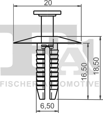 FA1 10-20006.25 - Зажим, молдинг / защитная накладка avtokuzovplus.com.ua