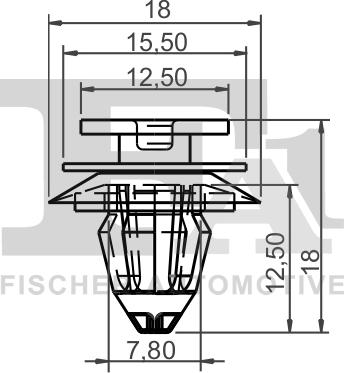 FA1 10-40012.5 - Зажим, молдинг / захисна накладка autocars.com.ua