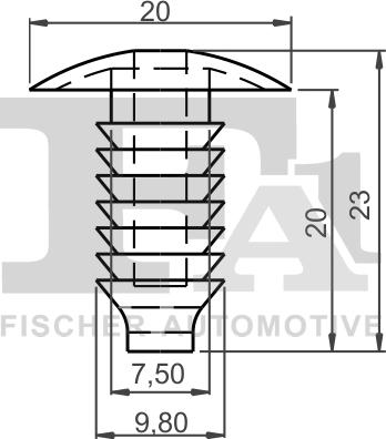 FA1 11-10005.25 - Зажим, молдинг / захисна накладка autocars.com.ua