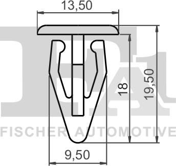 FA1 11-10010.10 - Зажим, молдинг / захисна накладка autocars.com.ua