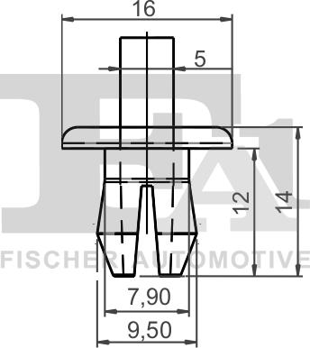 FA1 11-20009.5 - Зажим, молдинг / захисна накладка autocars.com.ua