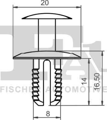 FA1 11-20012.25 - Зажим, молдинг / защитная накладка avtokuzovplus.com.ua