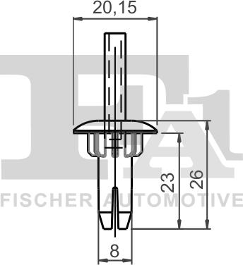 FA1 11-20019.25 - Зажим, молдинг / захисна накладка autocars.com.ua