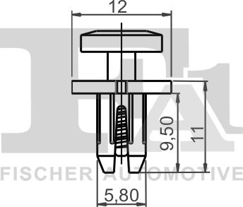 FA1 11-30002.25 - Зажим, молдинг / захисна накладка autocars.com.ua