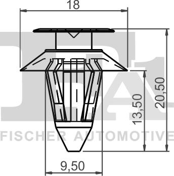 FA1 11-40006.10 - Зажим, молдинг / захисна накладка autocars.com.ua