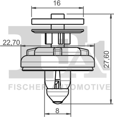 FA1 11-40023.25 - Зажим, молдинг / захисна накладка autocars.com.ua