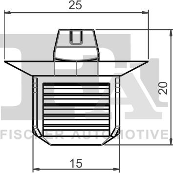 FA1 11-40028.5 - Зажим, молдинг / захисна накладка autocars.com.ua