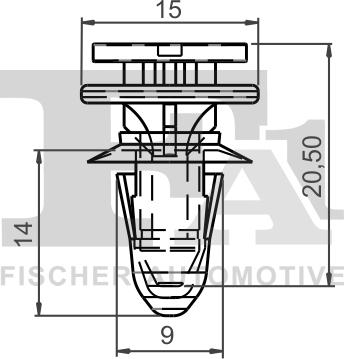 FA1 11-40030.10 - Зажим, молдинг / захисна накладка autocars.com.ua