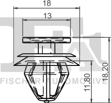 FA1 11-40045.25 - Зажим, молдинг / захисна накладка autocars.com.ua