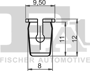 FA1 11-60004.10 - Зажим, молдинг / захисна накладка autocars.com.ua