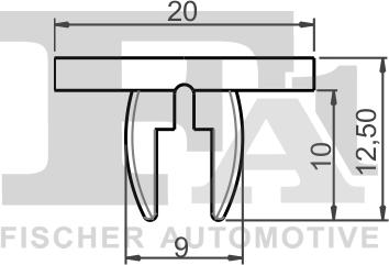 FA1 11-60009.10 - Зажим, молдинг / захисна накладка autocars.com.ua