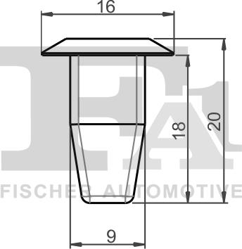 FA1 11-60012.10 - Зажим, молдинг / захисна накладка autocars.com.ua