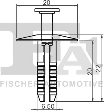 FA1 12-20002.25 - Зажим, молдинг / захисна накладка autocars.com.ua