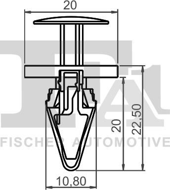 FA1 12-20007.10 - Зажим, молдинг / захисна накладка autocars.com.ua