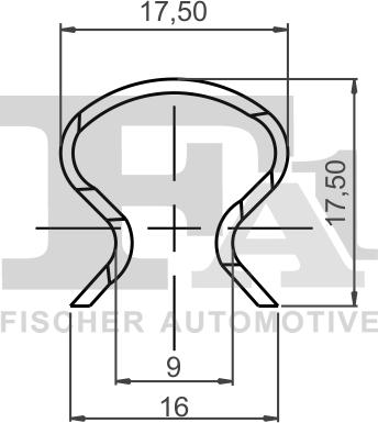 FA1 12-40025.5 - Зажим, молдинг / захисна накладка autocars.com.ua