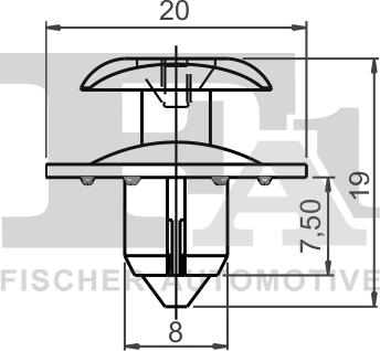 FA1 13-20003.25 - Зажим, молдинг / захисна накладка autocars.com.ua