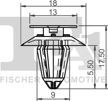 FA1 13-40028.10 - Зажим, молдинг / захисна накладка autocars.com.ua