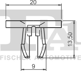 FA1 13-60002.25 - Зажим, молдинг / захисна накладка autocars.com.ua