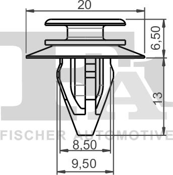 FA1 14-40007.5 - Зажим, молдинг / захисна накладка autocars.com.ua