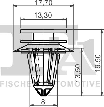 FA1 14-40011.10 - Зажим, молдинг / захисна накладка autocars.com.ua