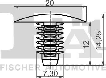 FA1 21-10007.10 - Зажим, молдинг / захисна накладка autocars.com.ua