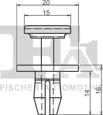 FA1 21-20002.25 - Зажим, молдинг / захисна накладка autocars.com.ua