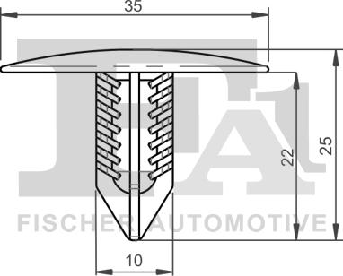 FA1 22-10004.25 - Зажим, молдинг / защитная накладка avtokuzovplus.com.ua