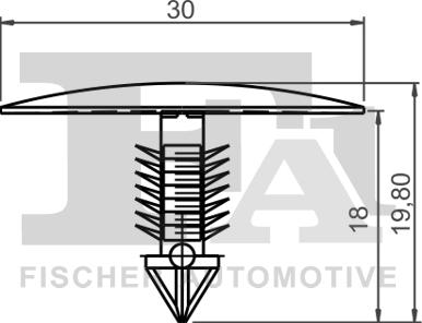 FA1 22-10021.10 - Зажим, молдинг / захисна накладка autocars.com.ua