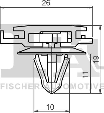 FA1 22-40023.25 - Зажим, молдинг / захисна накладка autocars.com.ua