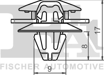 FA1 22-40035.10 - Зажим, молдинг / захисна накладка autocars.com.ua