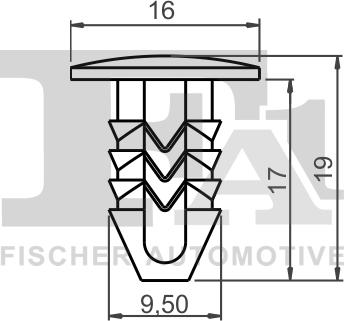 FA1 33-10003.10 - Зажим, молдинг / захисна накладка autocars.com.ua