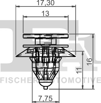 FA1 55-40013.25 - Зажим, молдинг / захисна накладка autocars.com.ua