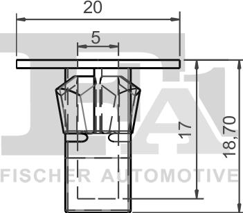 FA1 77-60001.5 - Зажим, молдинг / защитная накладка avtokuzovplus.com.ua