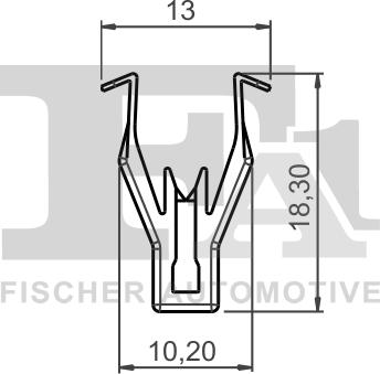 FA1 78-40012.25 - Зажим, молдинг / захисна накладка autocars.com.ua