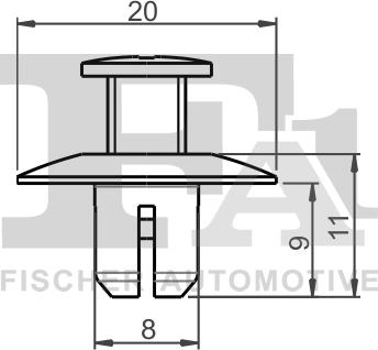 FA1 79-30002.5 - Зажим, молдинг / захисна накладка autocars.com.ua