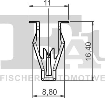 FA1 79-40045.25 - Зажим, молдинг / захисна накладка autocars.com.ua