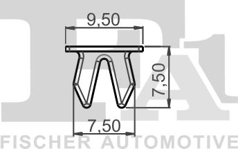 FA1 79-60003.25 - Зажим, молдинг / захисна накладка autocars.com.ua