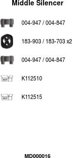 FA1 MD000016 - Середній глушник вихлопних газів autocars.com.ua