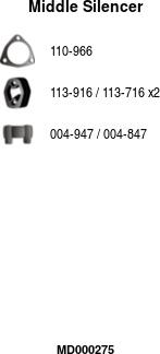 FA1 MD000275 - Средний глушитель выхлопных газов autodnr.net