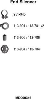 FA1 MD000316 - Глушник вихлопних газів кінцевий autocars.com.ua