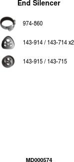 FA1 MD000574 - Глушник вихлопних газів кінцевий autocars.com.ua