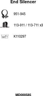 FA1 MD000585 - Глушитель выхлопных газов, конечный autodnr.net