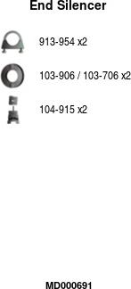 FA1 MD000691 - Глушник вихлопних газів кінцевий autocars.com.ua