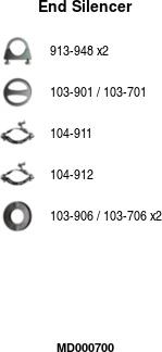 FA1 MD000700 - Глушник вихлопних газів кінцевий autocars.com.ua