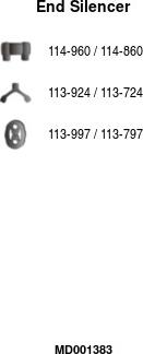 FA1 MD001383 - Глушник вихлопних газів кінцевий autocars.com.ua