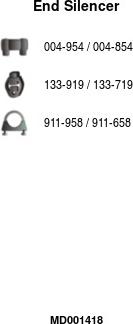 FA1 MD001418 - Глушник вихлопних газів кінцевий autocars.com.ua