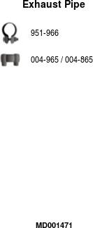 FA1 MD001471 - Труба вихлопного газу autocars.com.ua